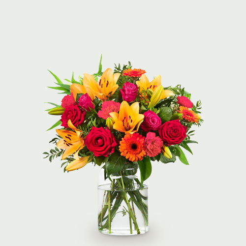Bouquet warm flowers large